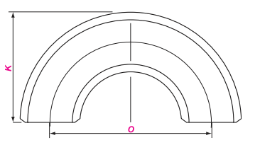 对焊180&deg; 长半径短半径弯头