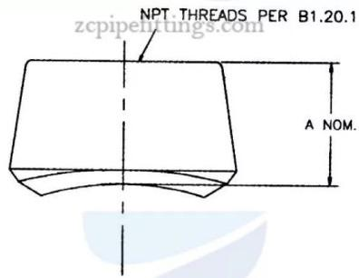 Branch Outlet Height – Threaded