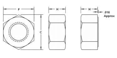 Heavy Hex Nut Drawing
