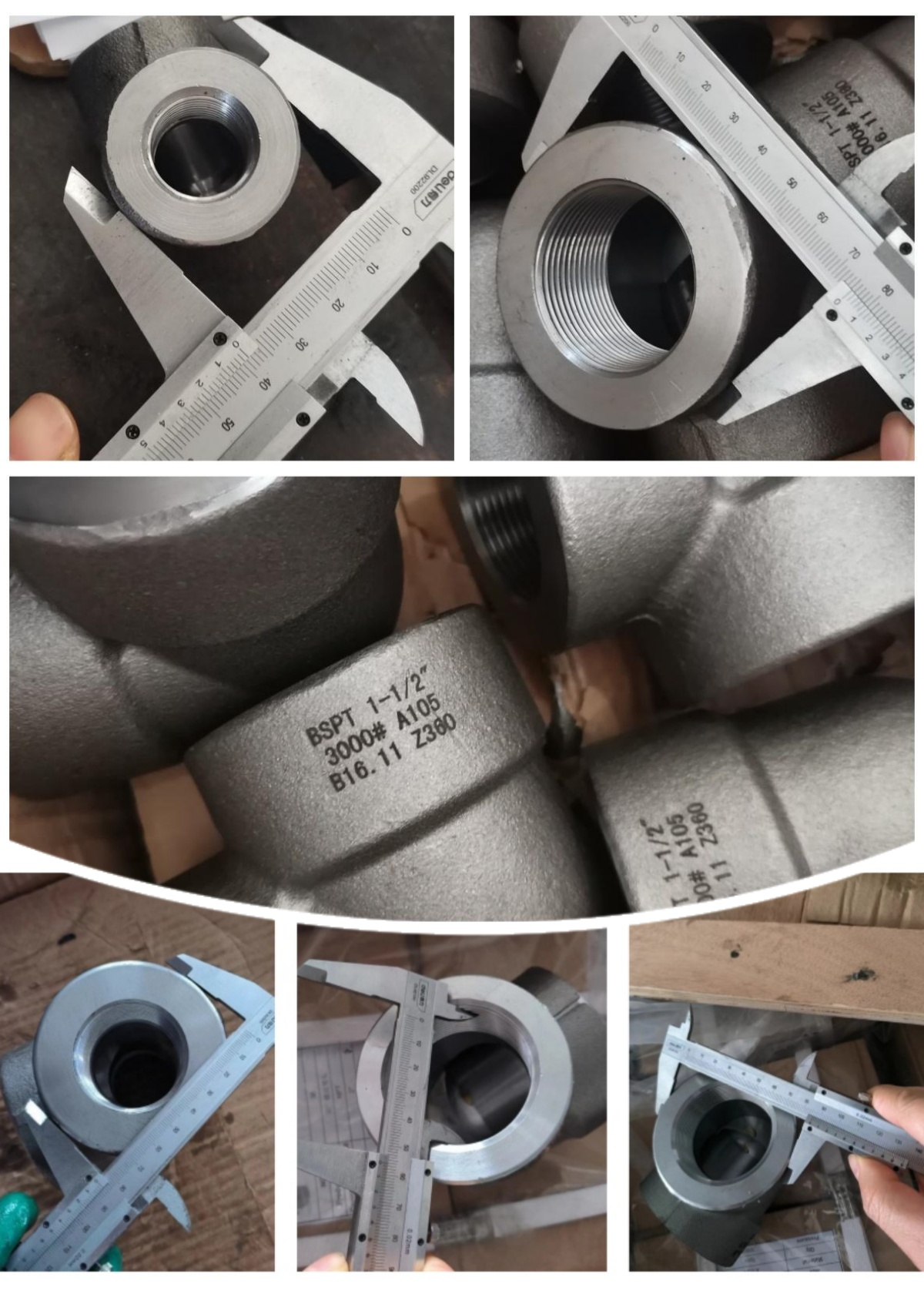 inspection of astm a105 threaded tee